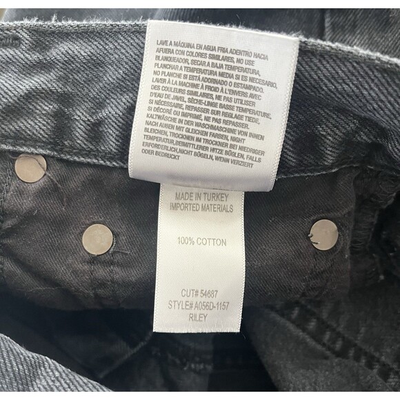 AGOLDE Riley High Rise Straight Crop Jeans Ripped Button Fly 25” Inseam Size 26 - Picture 8 of 9